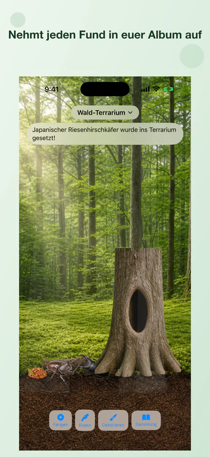 Ein Nashornkäferfund wird Mein Insektenalbum hinzugefügt
